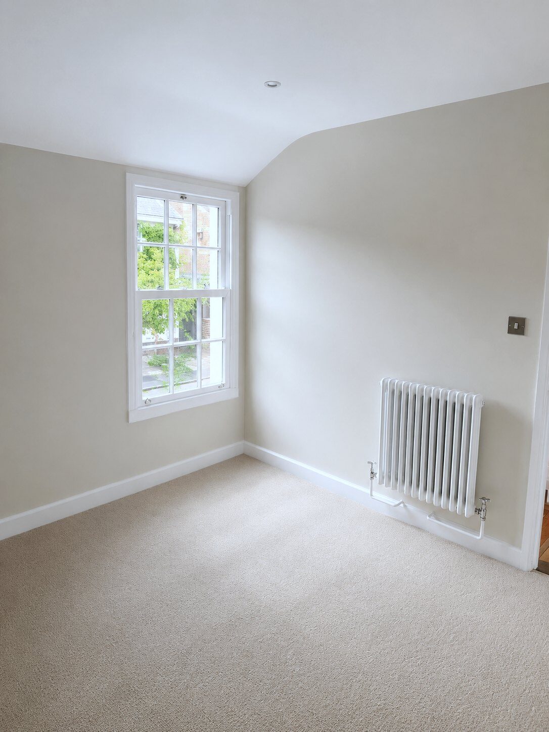 Bright bedroom, freshly decorated